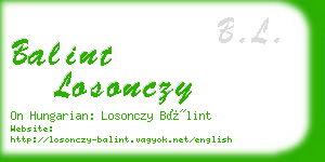 balint losonczy business card